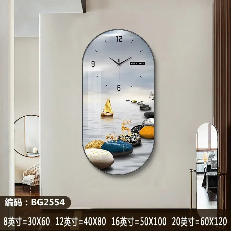 Nordic luxury Wall Clock Living Room Household Fashion Restaurant Decorative Painting Creative Wall Hanging Silent Clock