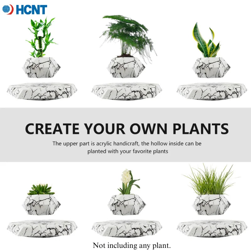 Floating Plant Pot Planter Suspension Air Bonsai Pot Flower Pot Levitating Plant Pot for Home Office
