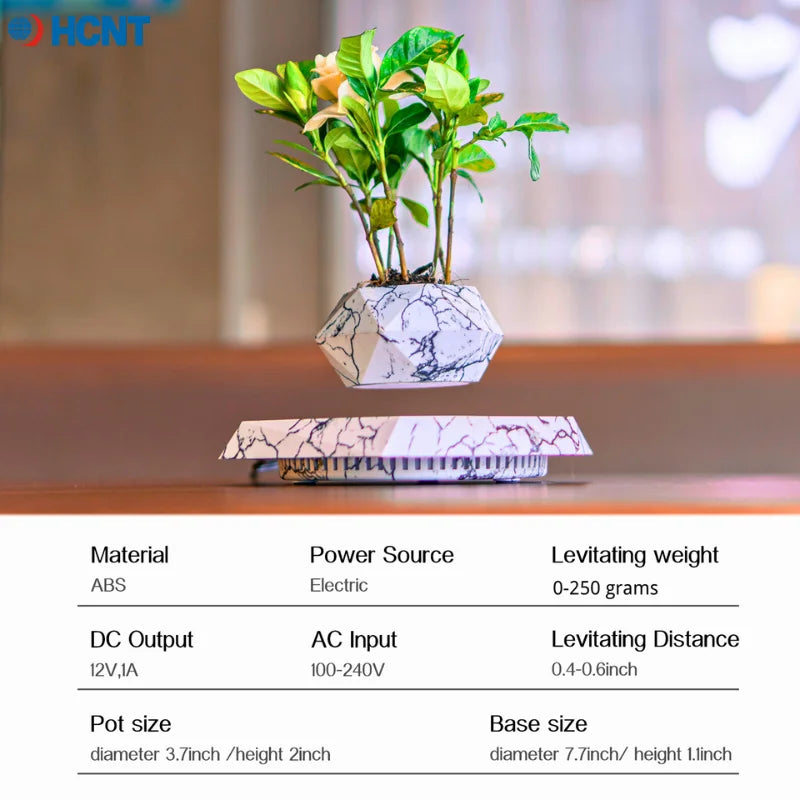 Floating Plant Pot Planter Suspension Air Bonsai Pot Flower Pot Levitating Plant Pot for Home Office