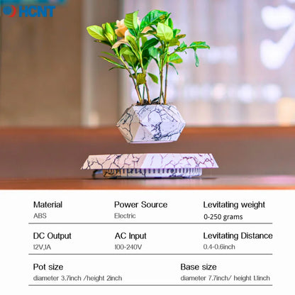 Floating Plant Pot Planter Suspension Air Bonsai Pot Flower Pot Levitating Plant Pot for Home Office