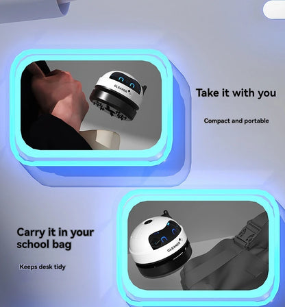 Vacuum Cleaner Desktop Mini Rechargeable-Car Vacuum & Automatic Rubber Shavings & Keyboard Dust Extractor for Portable Cleaning