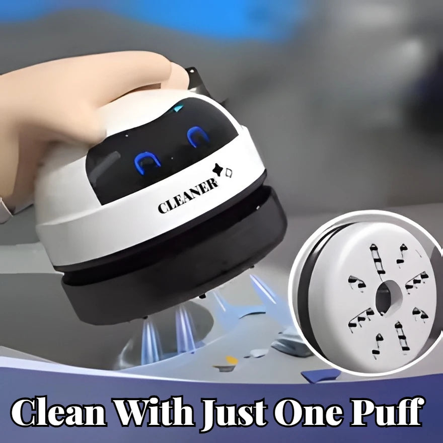 Vacuum Cleaner Desktop Mini Rechargeable-Car Vacuum & Automatic Rubber Shavings & Keyboard Dust Extractor for Portable Cleaning