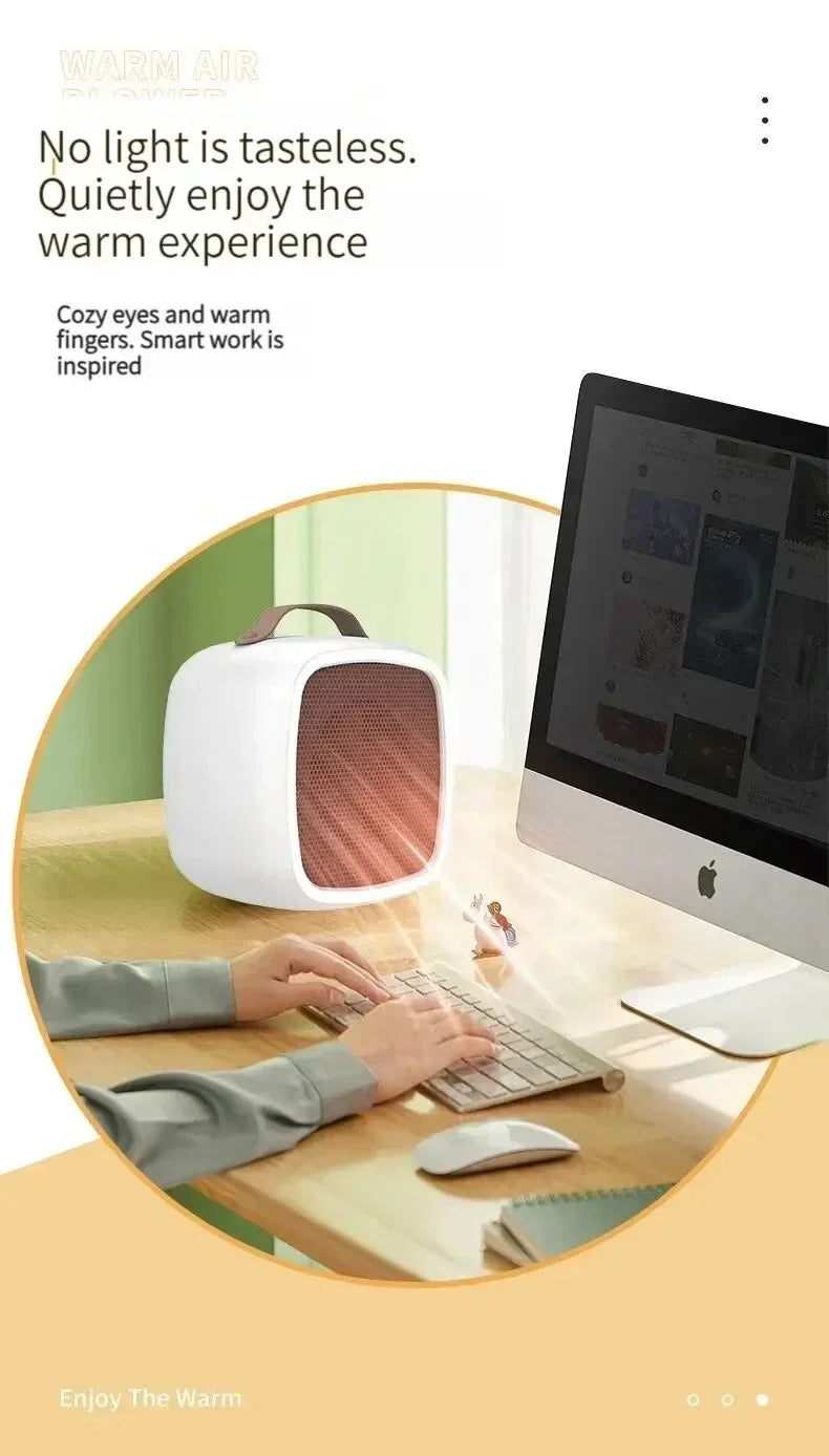 Xiaomi Mini Portable Heaters Desktop Mutes Fast Heating Warmer Fan 500W PTC-Ceramic Warm Air Heaters for Indoor Office Winter