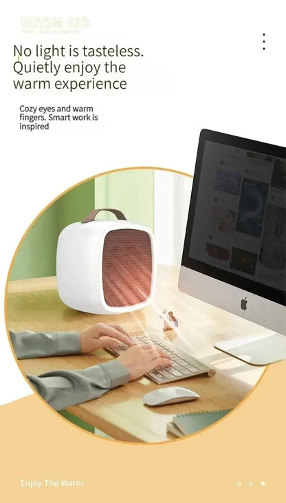 Xiaomi Mini Portable Heaters Desktop Mutes Fast Heating Warmer Fan 500W PTC-Ceramic Warm Air Heaters for Indoor Office Winter