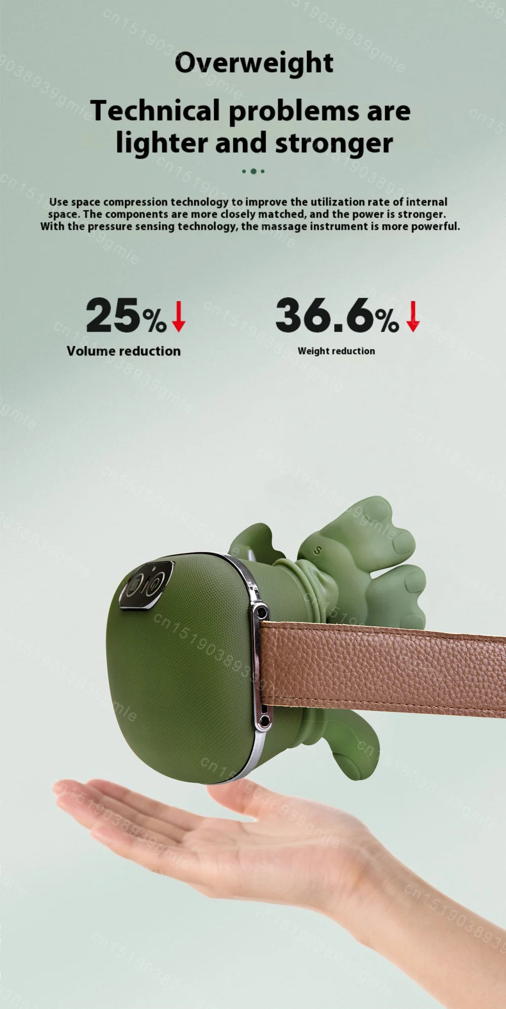 Electric Neck Shoulder Bionic Massager Kneading for Cervical Spine Back Pain Relief Muscles Relax Trapezius Neck Massager