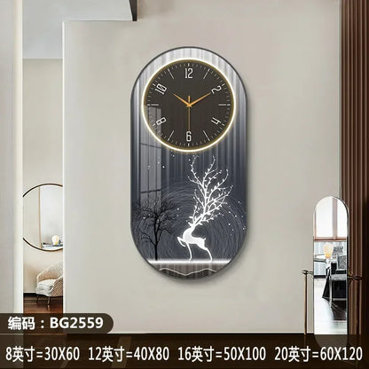 Nordic luxury Wall Clock Living Room Household Fashion Restaurant Decorative Painting Creative Wall Hanging Silent Clock