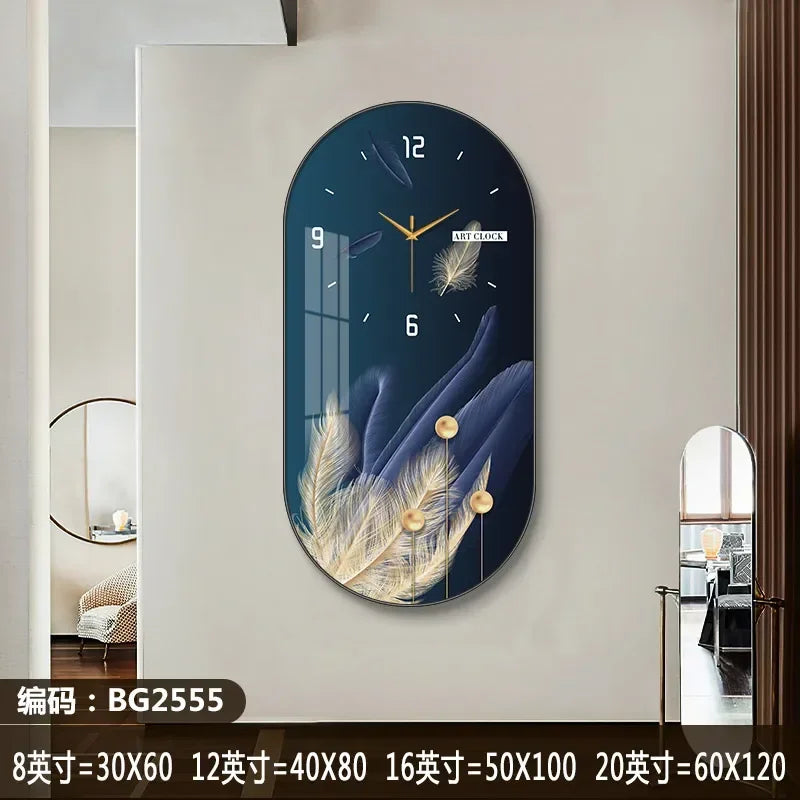 Nordic luxury Wall Clock Living Room Household Fashion Restaurant Decorative Painting Creative Wall Hanging Silent Clock