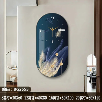 Nordic luxury Wall Clock Living Room Household Fashion Restaurant Decorative Painting Creative Wall Hanging Silent Clock