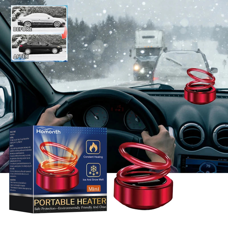 Xiaomi Portable Molecular Heater Double Ring Rotating Solar Powered Windshield Defroster Car Perfume Diffuser Molecular Heater