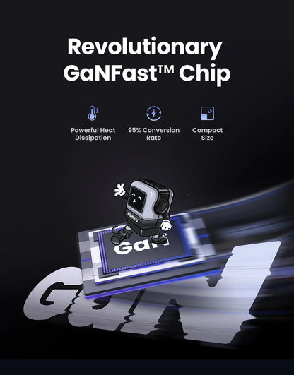 UGREEN 65W GaN Charger Uno Robot Design Quick Charge 4.0 3.0 PPS PD Fast Charger for iPhone 17 16 15 Pro Macbook  Laptop Tablet