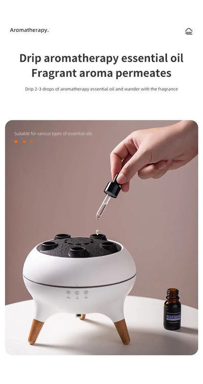 Dynamic multi-spray aromatherapy machine, desktop flame humidifier, household smoke ring jellyfish spray humidifier