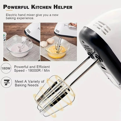 Handheld Electric Egg Beater 7-Speed Mini Automatic Mixer for Egg White And Cream with EU/US Plug Household Kitchen Tool