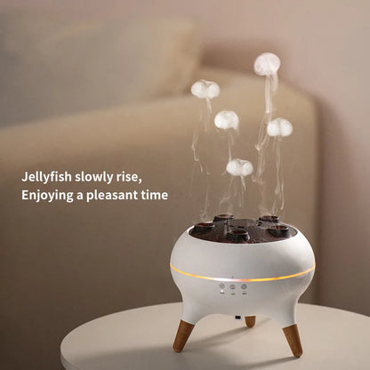 Dynamic multi-spray aromatherapy machine, desktop flame humidifier, household smoke ring jellyfish spray humidifier