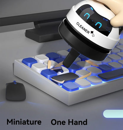 Vacuum Cleaner Desktop Mini Rechargeable-Car Vacuum & Automatic Rubber Shavings & Keyboard Dust Extractor for Portable Cleaning