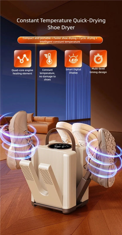 TINSOL New Six-Arm Folding Telescopic Shoe Dryer 220V Winter Deodorization Dehumidification Sterilization Shoe Dryer Socks Dryer