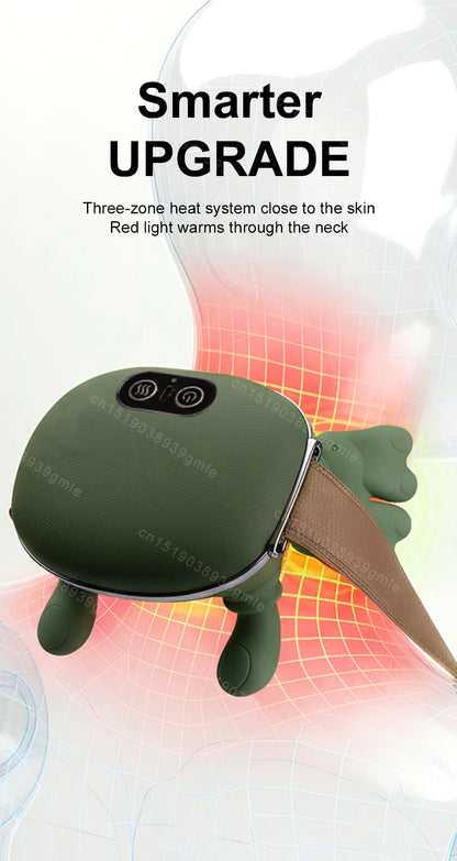 Electric Neck Shoulder Bionic Massager Kneading for Cervical Spine Back Pain Relief Muscles Relax Trapezius Neck Massager