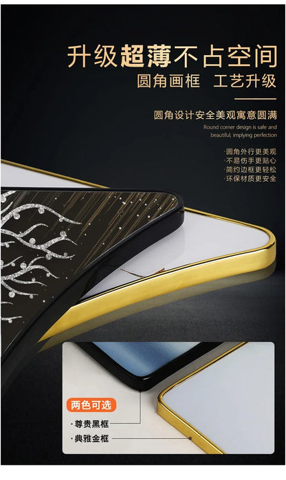 Nordic luxury Wall Clock Living Room Household Fashion Restaurant Decorative Painting Creative Wall Hanging Silent Clock