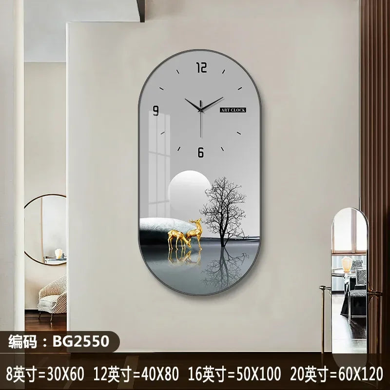 Nordic luxury Wall Clock Living Room Household Fashion Restaurant Decorative Painting Creative Wall Hanging Silent Clock