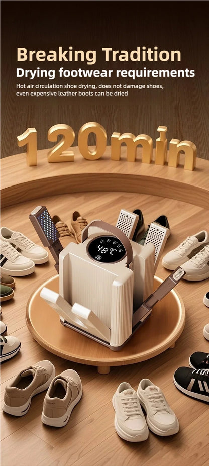 TINSOL New Six-Arm Folding Telescopic Shoe Dryer 220V Winter Deodorization Dehumidification Sterilization Shoe Dryer Socks Dryer