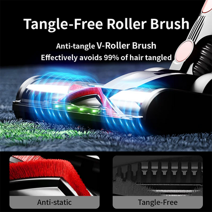 2025 MPQU V18 50kPa 550W Wireless Vacuum Cleaner Touch Control Screen Removable Battery 3 Power Mode Rechargeable Vacuum Cleaner