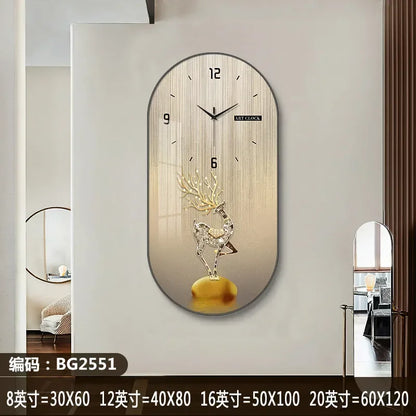 Nordic luxury Wall Clock Living Room Household Fashion Restaurant Decorative Painting Creative Wall Hanging Silent Clock