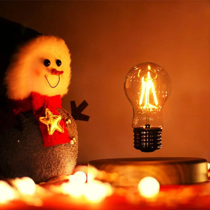 Wireless Levitating Magnetic Floating LED Desk Table Night Light, 360 Degree Automatic Rotate Bulb Lamp for Gifts, Room, Office