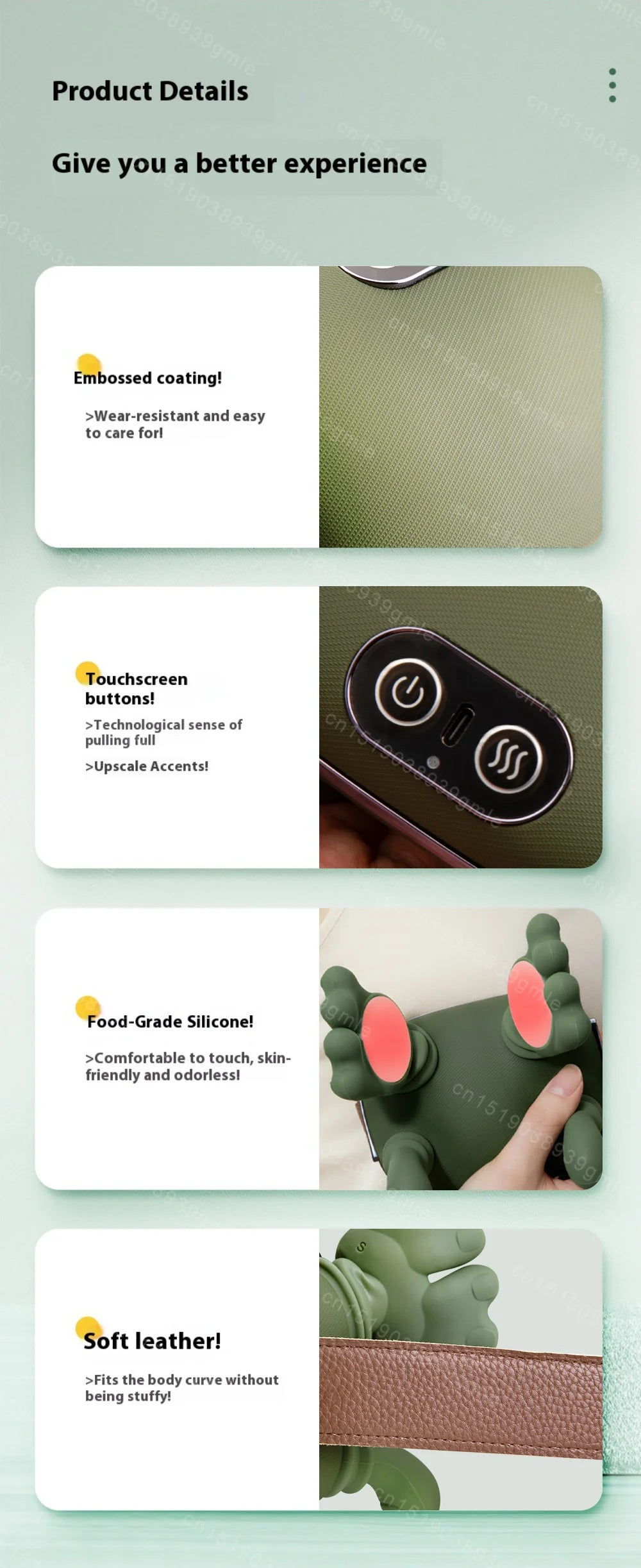 Electric Neck Shoulder Bionic Massager Kneading for Cervical Spine Back Pain Relief Muscles Relax Trapezius Neck Massager