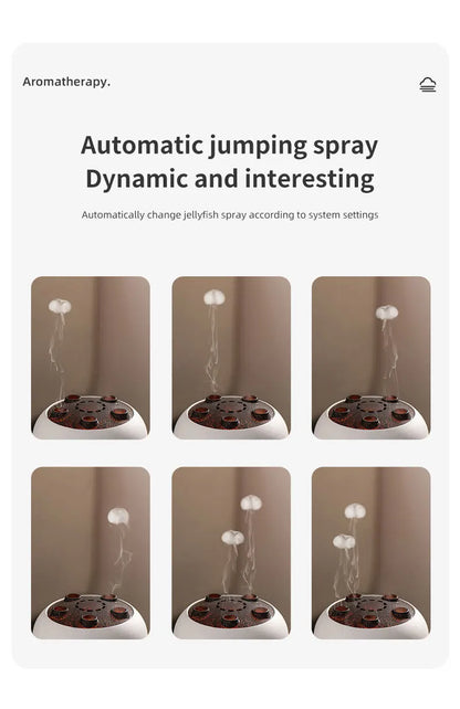Dynamic multi-spray aromatherapy machine, desktop flame humidifier, household smoke ring jellyfish spray humidifier