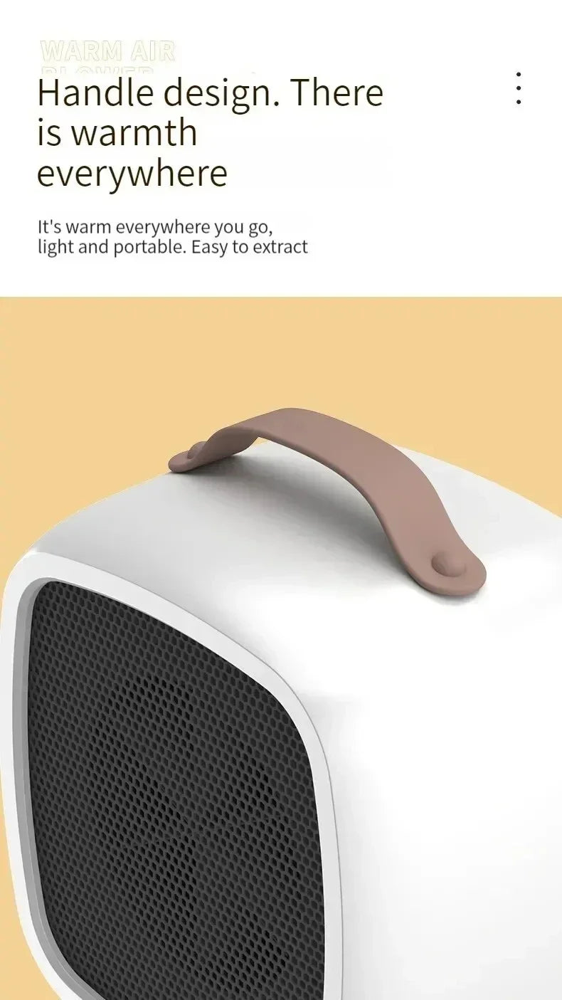 Xiaomi Mini Portable Heaters Desktop Mutes Fast Heating Warmer Fan 500W PTC-Ceramic Warm Air Heaters for Indoor Office Winter