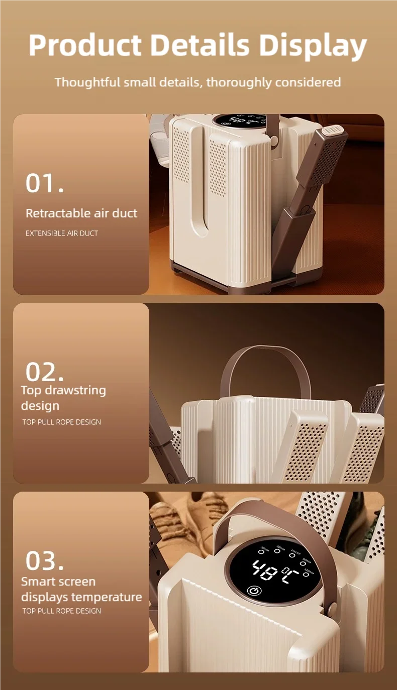 TINSOL New Six-Arm Folding Telescopic Shoe Dryer 220V Winter Deodorization Dehumidification Sterilization Shoe Dryer Socks Dryer