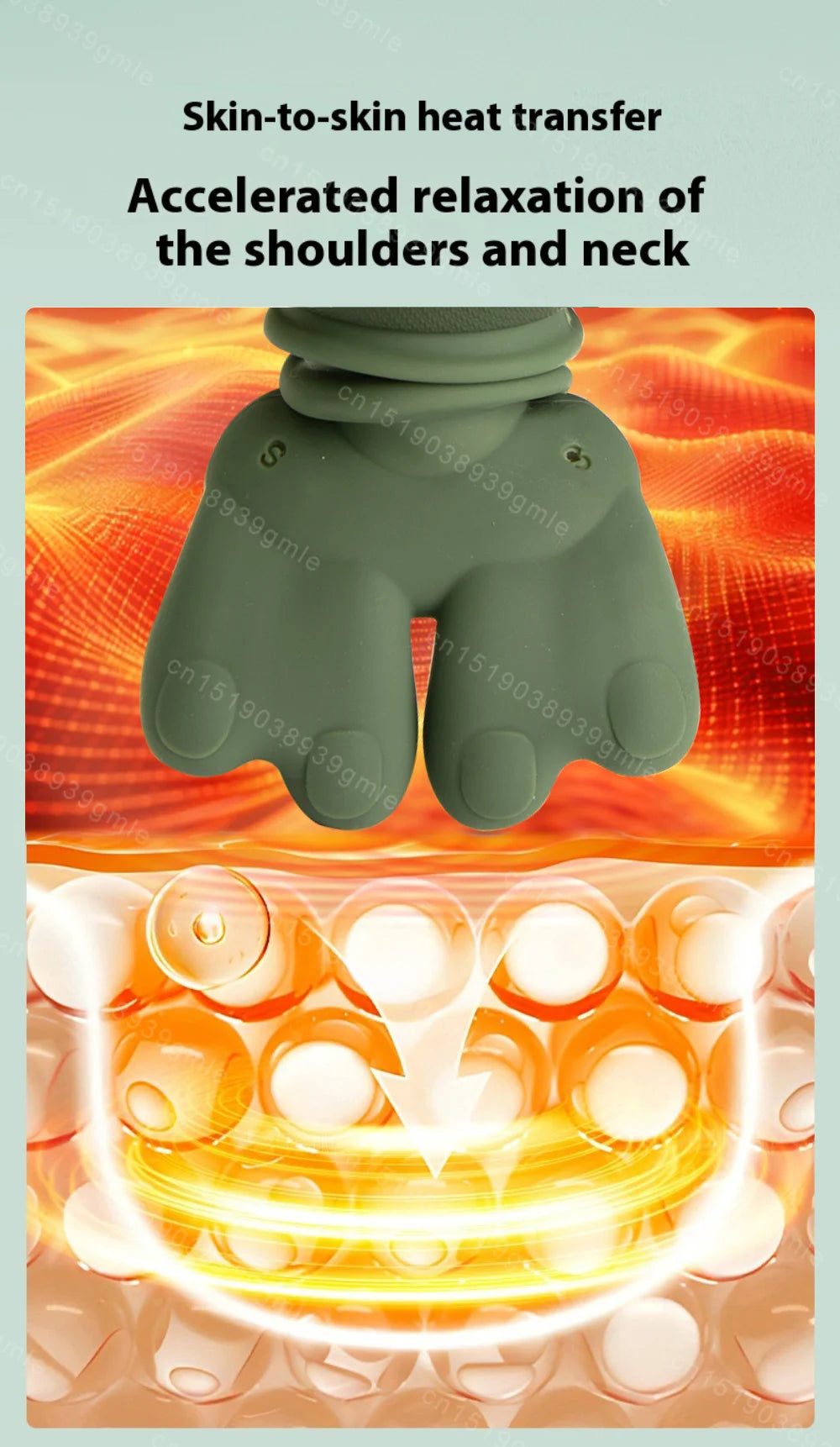 Electric Neck Shoulder Bionic Massager Kneading for Cervical Spine Back Pain Relief Muscles Relax Trapezius Neck Massager