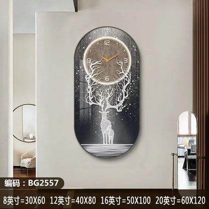 Nordic luxury Wall Clock Living Room Household Fashion Restaurant Decorative Painting Creative Wall Hanging Silent Clock