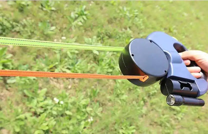 Auto Retractable Double-Ended Dog Leash 3m with LED Flashlight Waste Bag Box Roulette 360 Degree Dual Traction Rope Pet Supplies