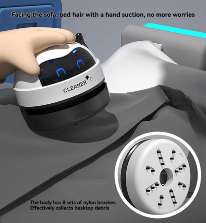 Vacuum Cleaner Desktop Mini Rechargeable-Car Vacuum & Automatic Rubber Shavings & Keyboard Dust Extractor for Portable Cleaning