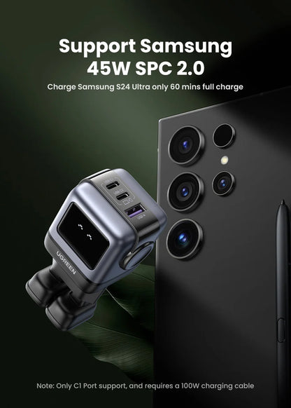 UGREEN 65W GaN Charger Uno Robot Design Quick Charge 4.0 3.0 PPS PD Fast Charger for iPhone 17 16 15 Pro Macbook  Laptop Tablet