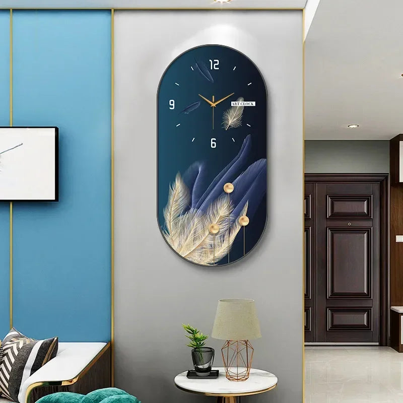 Nordic luxury Wall Clock Living Room Household Fashion Restaurant Decorative Painting Creative Wall Hanging Silent Clock