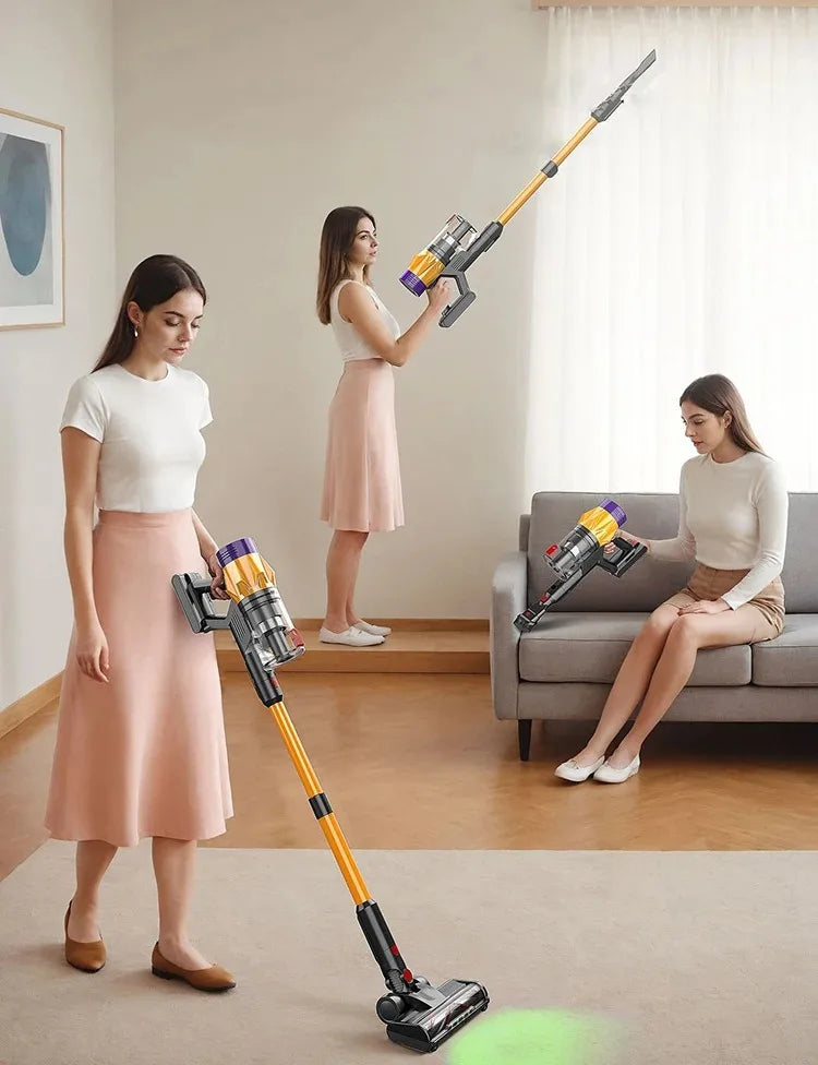 2025 MPQU V18 50kPa 550W Wireless Vacuum Cleaner Touch Control Screen Removable Battery 3 Power Mode Rechargeable Vacuum Cleaner