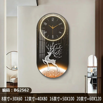 Nordic luxury Wall Clock Living Room Household Fashion Restaurant Decorative Painting Creative Wall Hanging Silent Clock