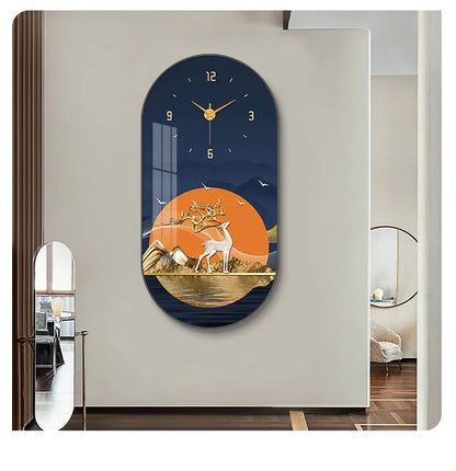 Nordic luxury Wall Clock Living Room Household Fashion Restaurant Decorative Painting Creative Wall Hanging Silent Clock