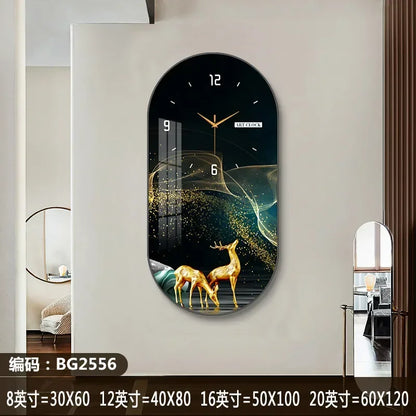 Nordic luxury Wall Clock Living Room Household Fashion Restaurant Decorative Painting Creative Wall Hanging Silent Clock