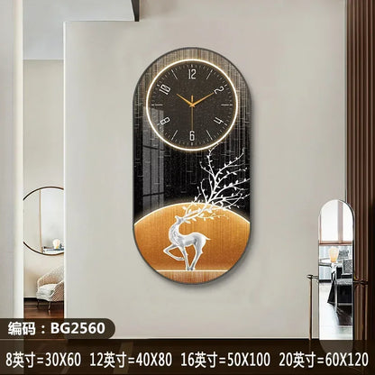 Nordic luxury Wall Clock Living Room Household Fashion Restaurant Decorative Painting Creative Wall Hanging Silent Clock