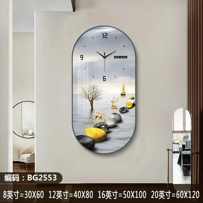 Nordic luxury Wall Clock Living Room Household Fashion Restaurant Decorative Painting Creative Wall Hanging Silent Clock