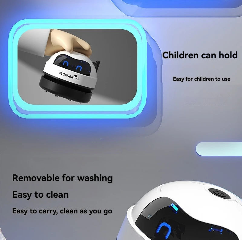 Vacuum Cleaner Desktop Mini Rechargeable-Car Vacuum & Automatic Rubber Shavings & Keyboard Dust Extractor for Portable Cleaning