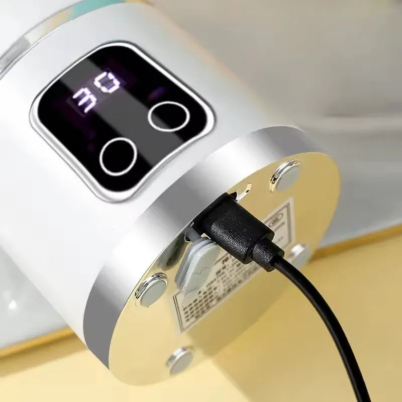 2025 New Household Charging MINI Crushed Ice Electric Juicer Powerful Motor 450ML Large Capacity Digital Display Juice Cup