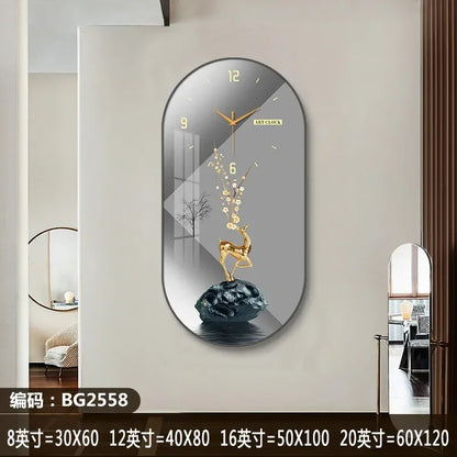 Nordic luxury Wall Clock Living Room Household Fashion Restaurant Decorative Painting Creative Wall Hanging Silent Clock