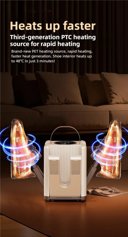 TINSOL New Six-Arm Folding Telescopic Shoe Dryer 220V Winter Deodorization Dehumidification Sterilization Shoe Dryer Socks Dryer