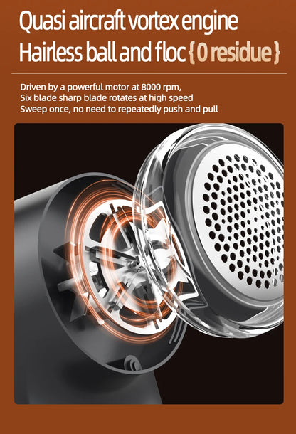 Lint Remover USB Charging Electric Pellet Machine Hair Ball Lint Trimmer Portable Electric Clothes Lint Machine High-speed Moto