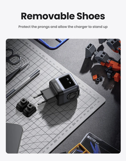 UGREEN 65W GaN Charger Uno Robot Design Quick Charge 4.0 3.0 PPS PD Fast Charger for iPhone 17 16 15 Pro Macbook  Laptop Tablet