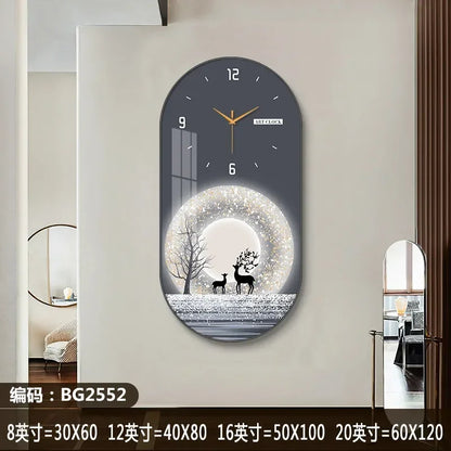 Nordic luxury Wall Clock Living Room Household Fashion Restaurant Decorative Painting Creative Wall Hanging Silent Clock