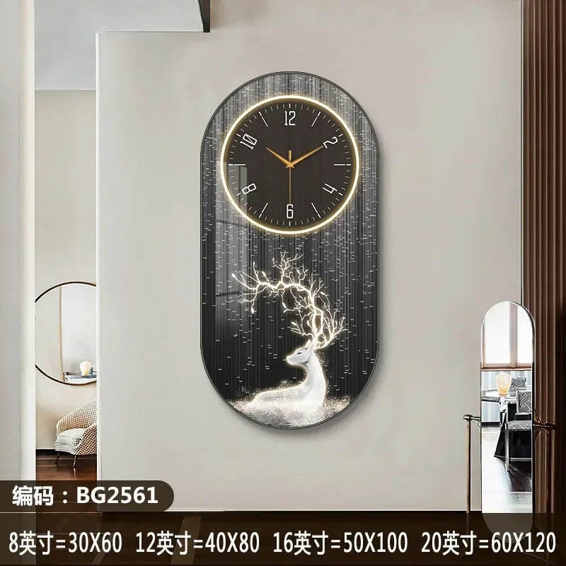 Nordic luxury Wall Clock Living Room Household Fashion Restaurant Decorative Painting Creative Wall Hanging Silent Clock